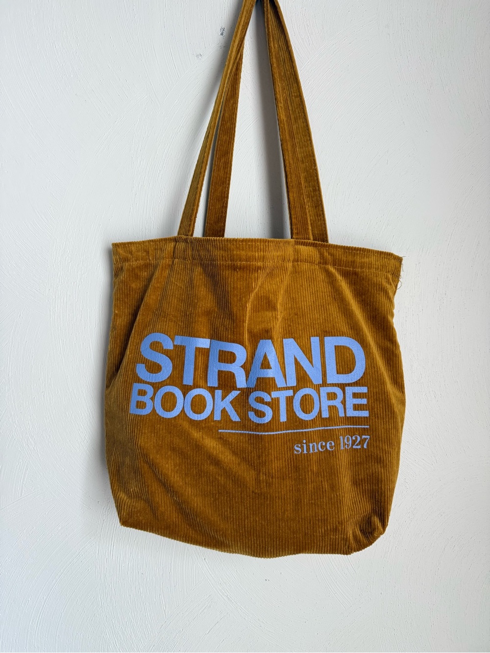 Strand BookStore NYC Corduroy Tote Bag Mustard Yellow